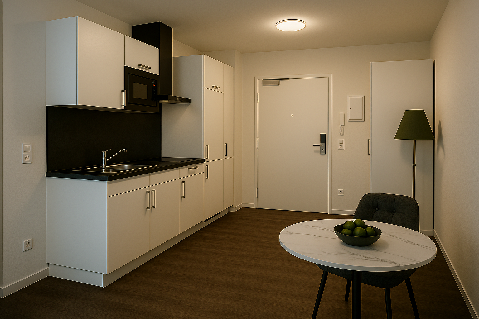 Deluxe Apartment – Küche/Arbeitsplatz