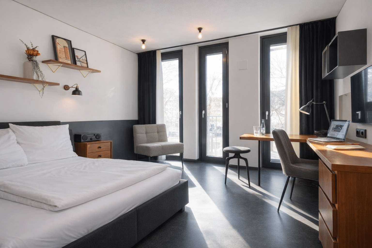 Schlafzimmer München Schwabing Apartment
