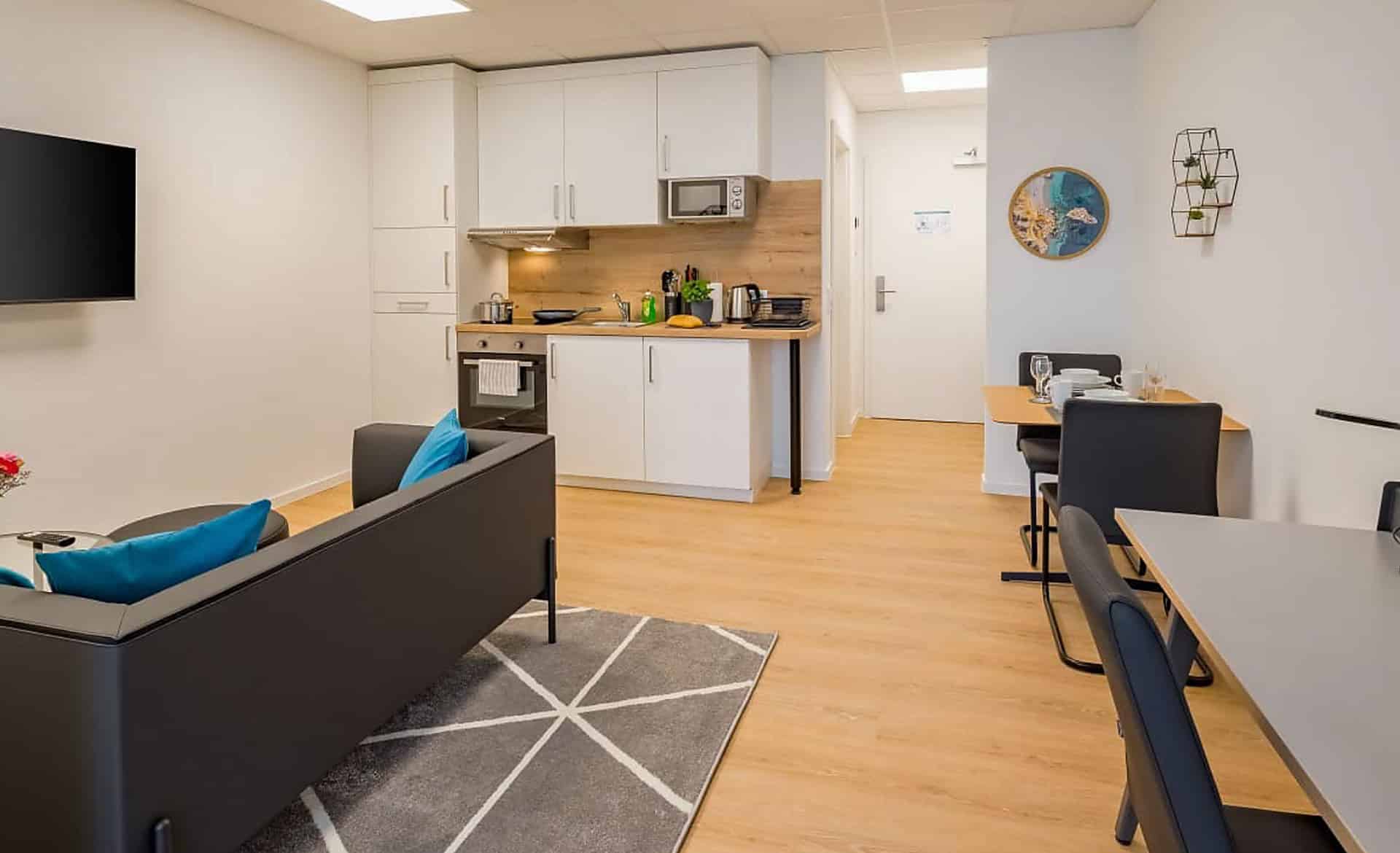 Executive Apartment Frankfurt Schlafzimmer