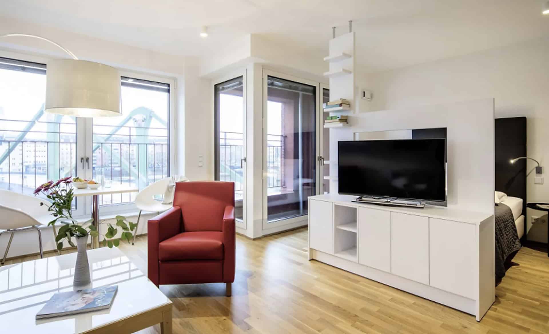 Business Apartment Frankfurt Ostend Wohnbereich