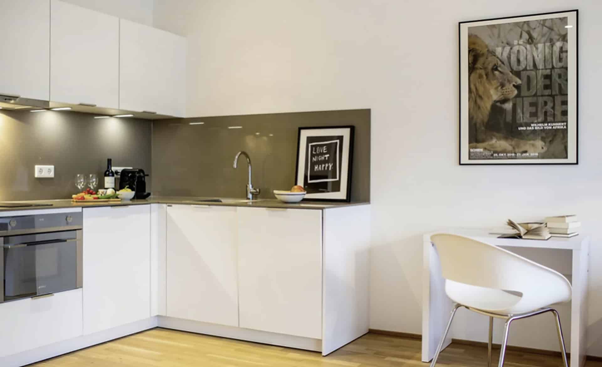 Business Apartment Frankfurt Ostend Schlafbereich